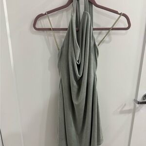 Hello Molly Silver Backless Dress